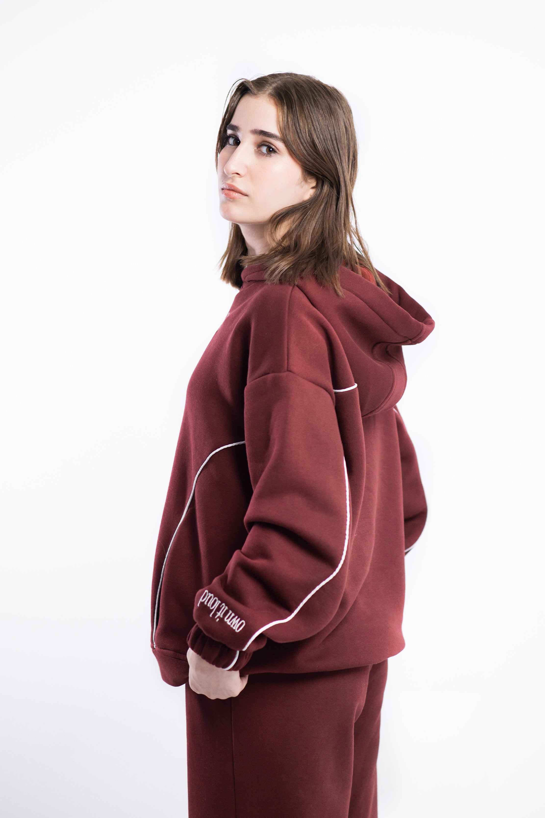 BURGUNDY HOODIE