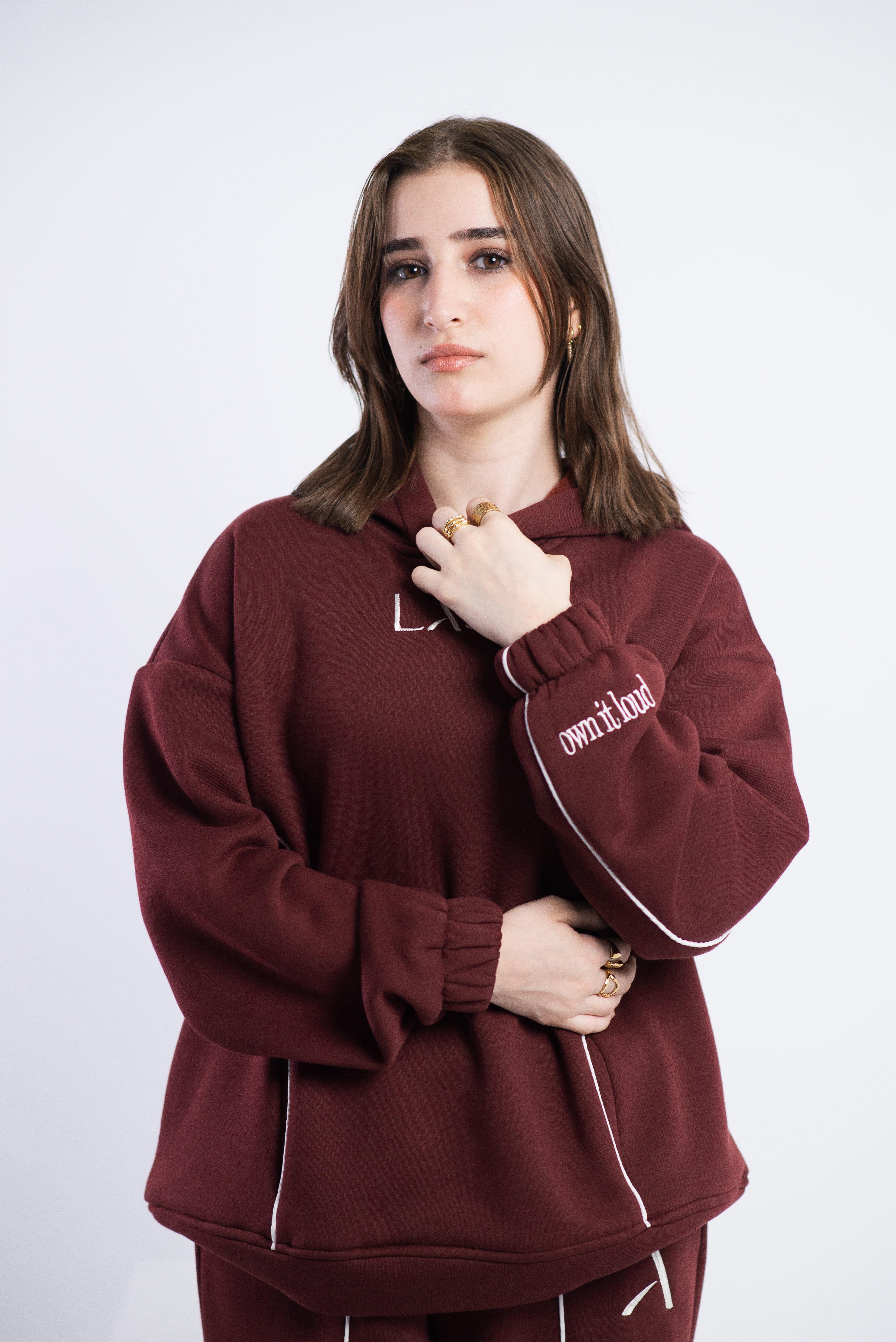 BURGUNDY HOODIE